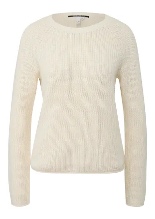 qs - Strickpullover creme - Gr. - M