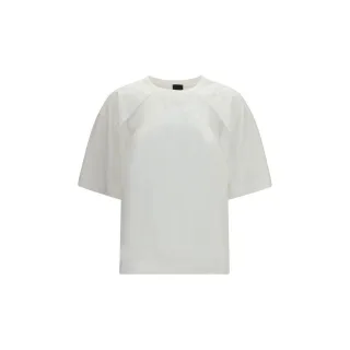 PINKO Weißes Baumwoll-T-Shirt