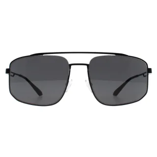Emporio Armani Aviator Mens Matte Schwarz Dunkelgrau EA2139