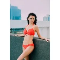 Luvanni Bügel-Bikini Bikini Set Vorgeformtes Bügel Bikinitop Bikinihose (Bikinihose und Bikinitop) Vorgeformtes Bügel Bikinitop mit Bikinihose Low Rüschchen