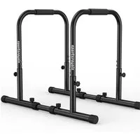 Sportsroyals Handstandtrainer Dip Barren, 400kg, 81-96cm, doppelte Sicherung (2-St), stabil, tragbar, schwarz