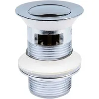 TRIZERATOP Waschbeckenstöpsel Automatischer Stöpsel, Ablaufgarnitur Chrom Pop Up 1 1/4" mit Überlauf