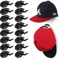 BlingBin Kleiderhaken 16er Pack selbstklebende Cap Halterung Huthalter, Wand, (16er Set, 16-St., 16pcs), Wandhalter für Baseballmützen Huthalter Basecap Halterung
