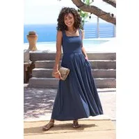 Vivance by Lascana Midikleid mit Taschen aus weicher Viskose-Stretch-Qualität luftiges Jerseykleid, Basickleid, elegantes Sommerkleid, Trägerkleid