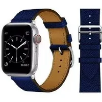 Widmann-Shop Smartwatch-Armband Apple Watch Armband Kunstleder 38-49mm Series 11 10 9 Ultra 8 7, atmungsaktives Kunstleder