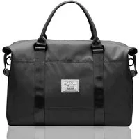 HUGERSTONE Reisetasche Wasserdicht Sporttasche Damen Herren, Große Erweiterbare Schwimmtasche (48x16x39 Verschleißfest Trainingstasche), mit Nassfach und Schultergurt für Yoga, Schwimmen, Fitness, Tourismus