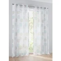Kutti Vorhang Bella (1 St), Ösen, halbtransparent, Gardine, halbtransparent, Ausbrenner, bedruckt, Baumwolle-Polyester
