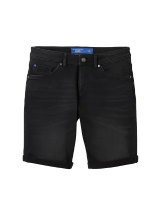 Tom Tailor - TTJOSH Regular Slim Jeans Shorts dark stone black black denim - Gr. - 38