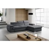 WERK2 Ecksofa Cosmo modern und bequem, Breite 282cm, L-Form, Eckcouch mit Schlaffunktion, Bettkasten & verstellbaren Kopfteilen