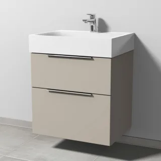 Sanipa 3way Waschtischunterbau zu Kaldewei Silenio Waschtisch mit 2 Auszügen, Kaschmir-Matt UP4551U