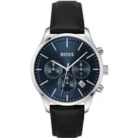BOSS Chronograph AVERY 1514156, Quarzuhr, Herrenuhr, Armbanduhr, Stoppfunktion, Lederarmband
