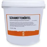 Feuerfest 123 GmbH Mörtel Schamottemörtel Schamottmörtel - Für Kaminöfen, Öfen & Grills, (Hitzebeständig bis 1.450 °C), - keramische Abbindung