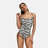 cfab (creamy fabrics) Body Cami Bodysuit String-Zebra-2XL (1-tlg)