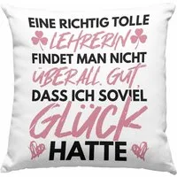 Trendation Dekokissen Trendation - Lehrerin Abschiedsgeschenk Kissen Geschenk zum Abschied K