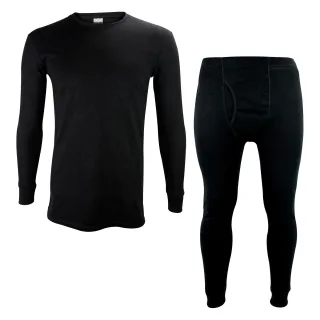 Herren Thermo Unterwäsche Set | Fleecegefüttertes Oberteil & Lange Unterhosen Set
