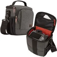 Case Logic Kameratasche Kamera-Tasche Era Universal Schutz-Hülle Grau, Gürtel-Schlaufe Innenfutter für DSLR DSLM Systemkamera