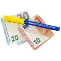GENIE Geldscheinprüfgerät Geldscheinprüfstift Quicktester, prüft Euro, US-Dollar, britische Pfund und Schweizer Franken