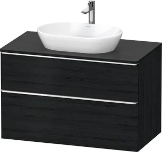 Duravit D-Neo Konsolenwaschtischunterbau wandhängend Eiche Schwarz Matt 1000x550x664 mm - DE49680101 DE4968010160000