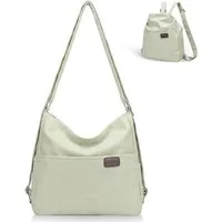 Zaewry Schultertasche Rucksack Tasche 3 in 1 Damen, Wasserdichte Nylon-Schultertasche (Kann als Rucksack, Umhängetasche oder Schultertasche getragen werden), Geeignet für Pendeln, Schule, Reisen und Einkaufen
