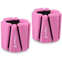 HMS Gewichtsmanschette 2x Gewichte für Handgelenk/Knöchel Trainingsgewichte pink je 0,5kg