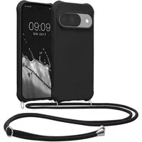 kwmobile Smartphone-Hülle Hülle für Google Pixel 10 / Pixel 10 Pro, mit Metall Kette zum Umhängen - Silikon Handy Cover Case Schutzhülle