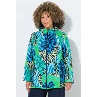 Ulla Popken Funktionsjacke Funktions-Regenjacke Animalmuster Reflektor