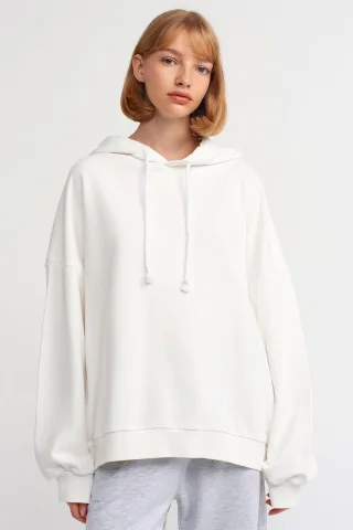 Übergroßer Baumwoll Kapuzenpullover