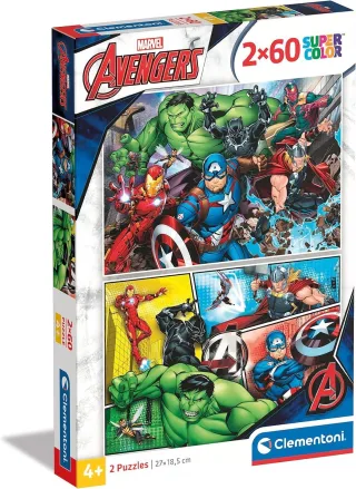 Clementoni Supercolor Puzzle 21605 - Marvel: Avengers [2x60 Teile]