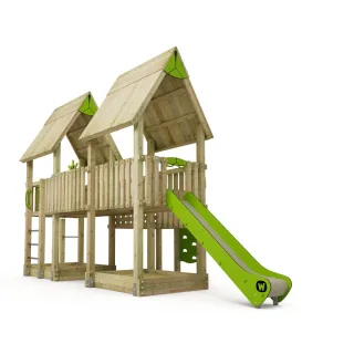 Professioneller Spielturm PRO Giant Zenith - Großer Abenteuerspielplatz mit Kletterturm, Rutsche & Sandkasten für Öffentliche Spielplätze - Wickey