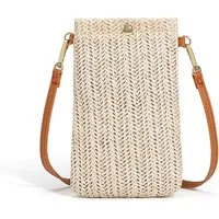 Zaewry Handytasche Umhängetasche Damen, Strohtaschen für Frauen Crossbody Strand Tasch