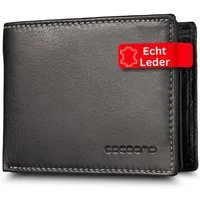 cocoono Geldbörse Herren Geldbörse Echtleder RFID-Schutz mit Münzfach, Leder