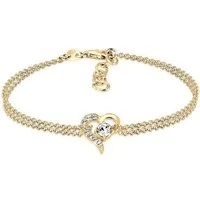 Elli Armband Herz Liebe 925 Silber, mit Kristallen von Swarovski® (kein Set, 1-tlg), Herz