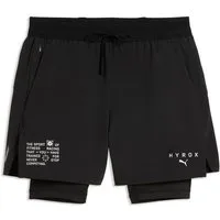 PUMA Trainingsshorts M X HYROX 2IN1 PWRMODE SHORT Regular Fit, für Fitness-Training, sportlicher Stil, 2-in-1 Design