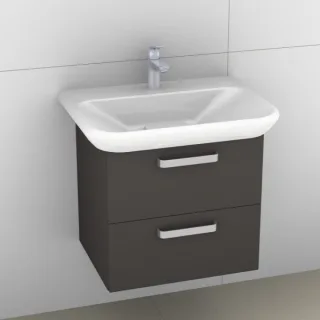 Artiqua 413 Waschtischunterschrank für MyDay 125465 Stahlgrau, 413-WU2L-K91-7142-88 413-WU2L-K91-7142-88