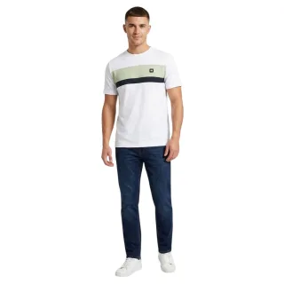 Weekend Offender - "Crossword" T-Shirt für Herren, Regulär (Weiß/Minzgrün/Marine)