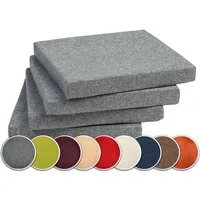 sunnypillow Stuhlkissen 4er Set Kissen 40 x 40 x 5 cm, Sitzkissen Sitzauflage für Stühle, Bänke
