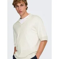 ONLY & SONS Polokragenpullover ONSWYLER LIFE RLX 12 SS SPLIT KNIT NOOS