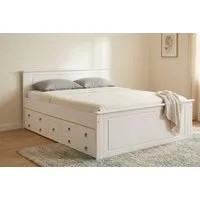 OTTO home Massivholzbett Hugo, FSC® zertifiziert, Landhausstil, zeitlos und edel (auch als Super Sparset inklusive Schubkästen), Stauraumbett, extra belastbar, Made in EU, viele Breiten