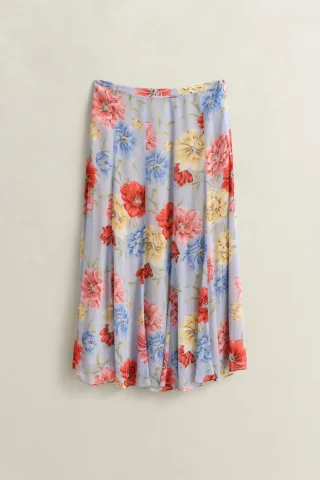 GANT - Rock mit Blumenprint light blue - Gr. - 38