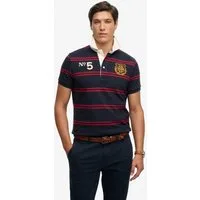 Superdry Poloshirt DOUBLE EMBLEM JERSEY SS RUGBY im angesagten Rugby Stil