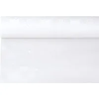 PAPSTAR Tischdecke Papiertischtuch mit Damastprägung 6 m x 1,2 m weiss
