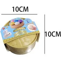 OLi Jumboball Realistisches Glitzer Knödel-Quetschspielzeug mit Bambus-Dampfgarer, Stressabbau-Spielzeug Dumpling-Squishy