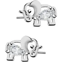 Goldene Hufeisen Ohrstecker-Set Elefanten Ohrringe für Eleganz und Stil I Damen Echtschmuck, 925 Sterling-Silber, hypoallergen und hautfreundlich