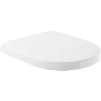 Villeroy & Boch WC-Sitz O.novo, Toilettendeckel mit Absenkautomatik, aus Duroplast, D-Form, Weiß Alpin