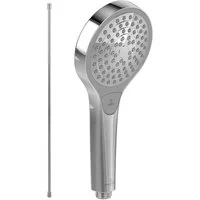 Villeroy & Boch Handbrause Verve Showers, Set aus Duschkopf und Handbrauseschlauch (1,60m), Chrom
