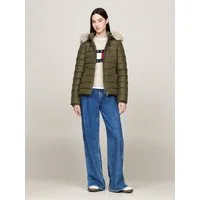 Tommy Jeans Steppjacke TJW BASIC HOODED DOWN JACKET EXT mit Logostickerei