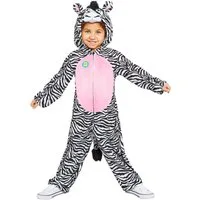 Amscan Kostüm amscan gestreiftes Zebra Kostüm für Kinder 8-10 Jahre Fasching