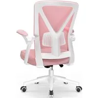 Adormii Bürostuhl Bürostuhl mit klappbaren Armlehnen,Ergonomischer Bürostuhl (Drehstuhl 360° mit Höhenverstellbarer Lendenwirbelstütze,Verstellbarer gepolsterten Armlehnen,Wippfunktion bis 125°,geräuscharmen Rollen,Höhenverstellbar), Atmungsaktiver N