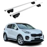OMAC Dachträger Grundträger für Kia Sportage QL 2015-2020 Metall Silber ABE 2x