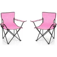 BigDean Campingstuhl 2x Faltstuhl Campingstuhl Anglerstuhl Getränkehalter Klappstuhl (Set, 2 St), Flexibel, Praktisch, Robust, Leicht, Tragbar